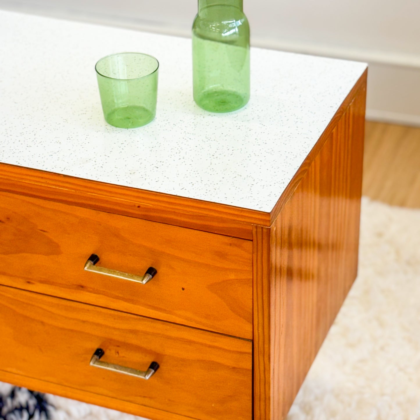 Handmade vintage telephone table