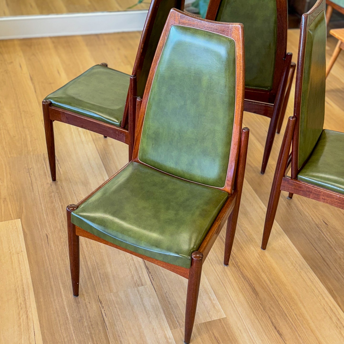 Set of four Chiswell vinyl dining chairs