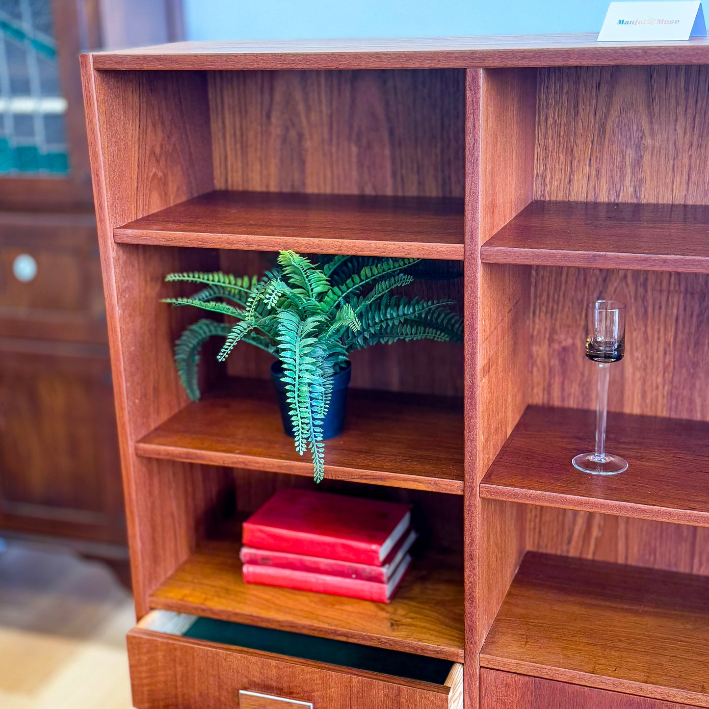 Mid/century teak Danish bookshelf