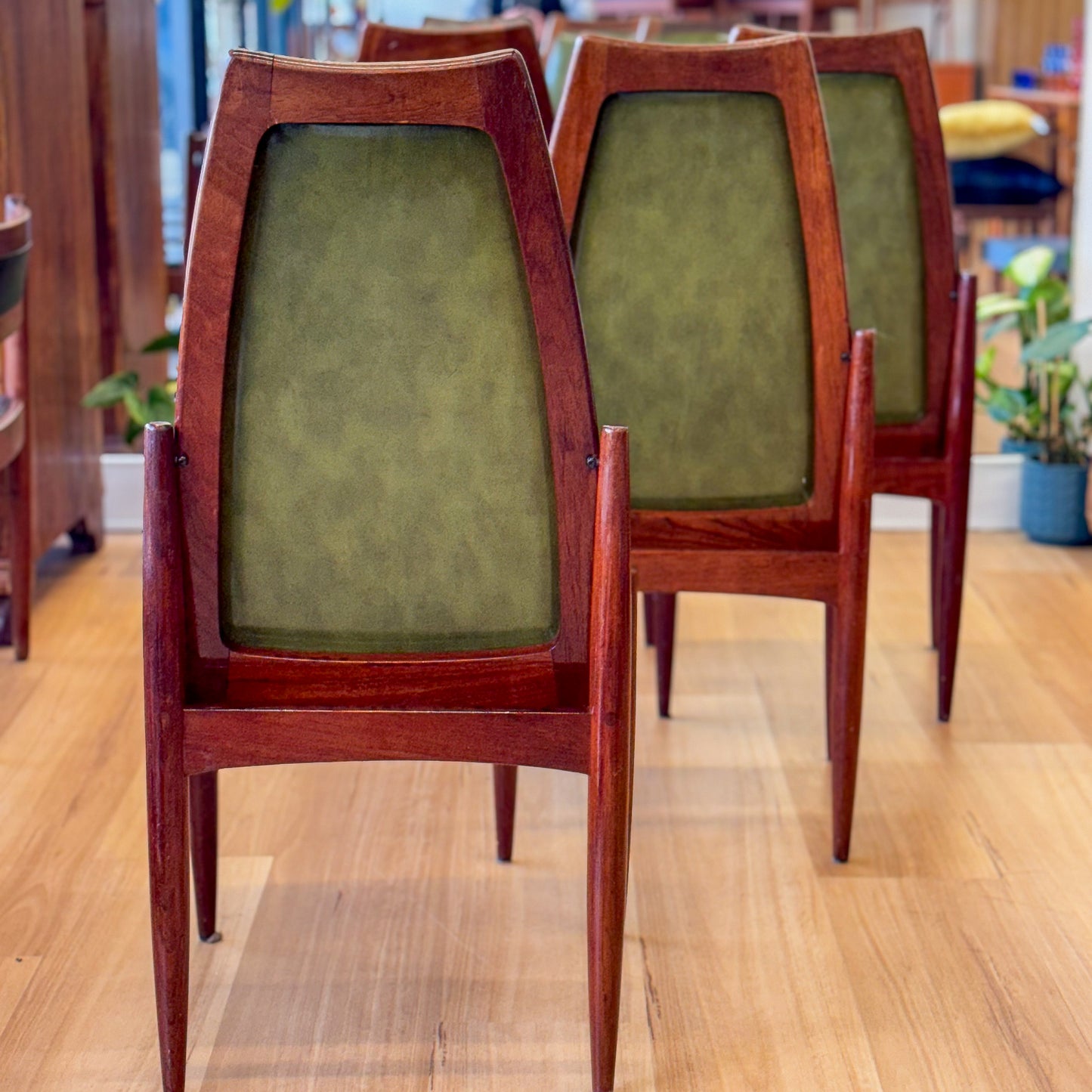 Set of four Chiswell vinyl dining chairs