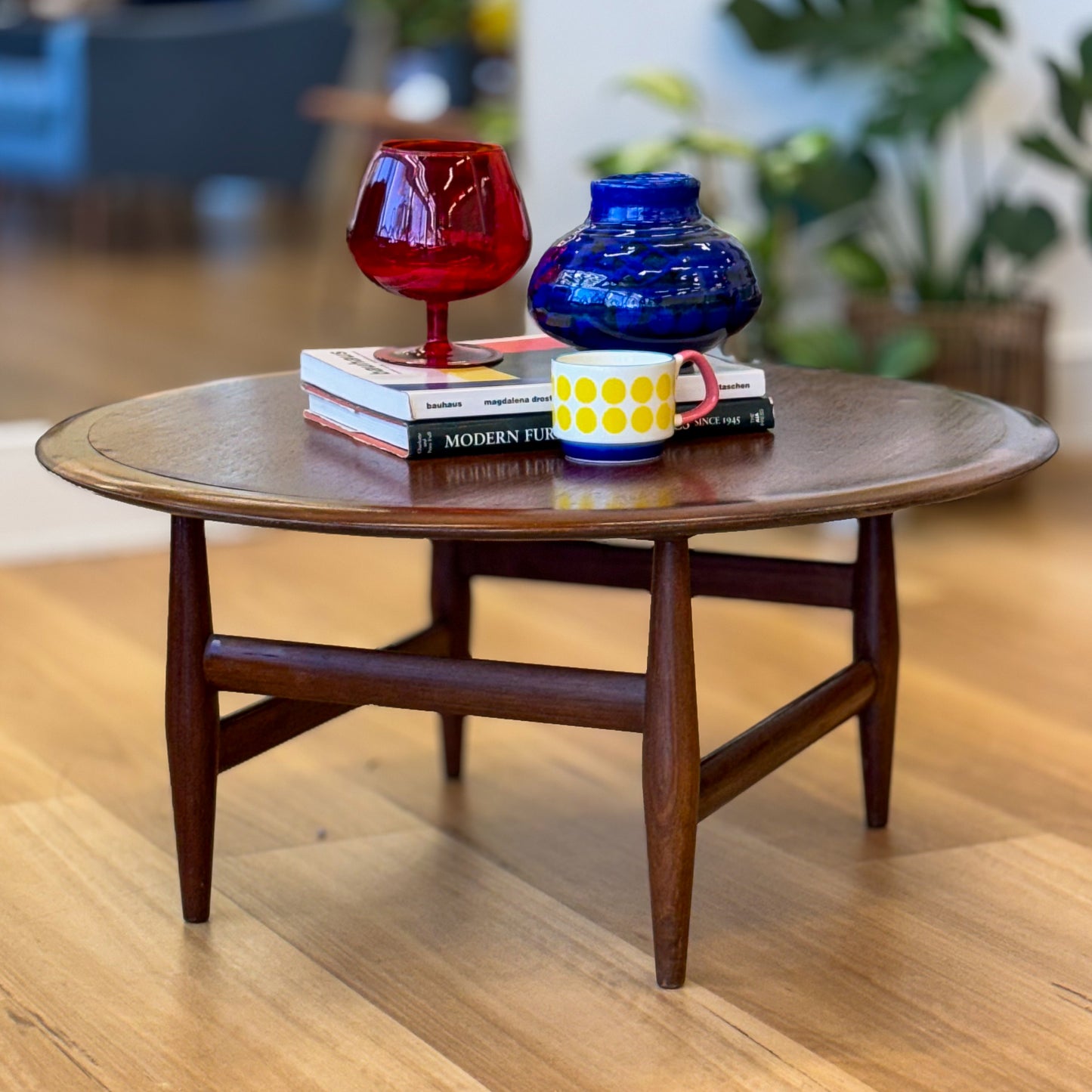 TH Brown Round Profile Coffee Table