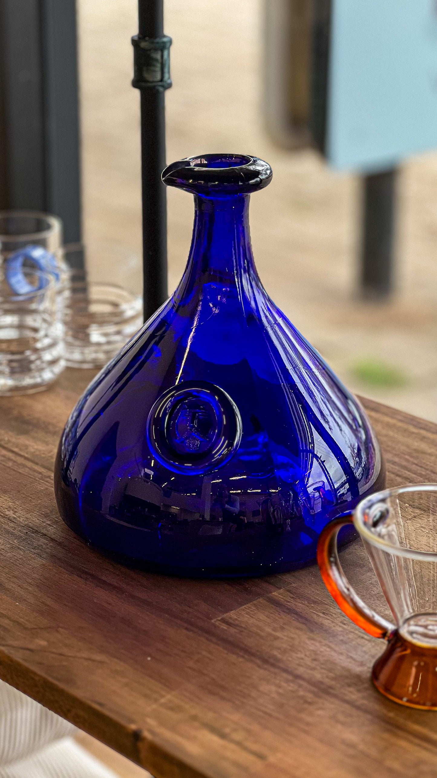 Holmegaard blue carafe