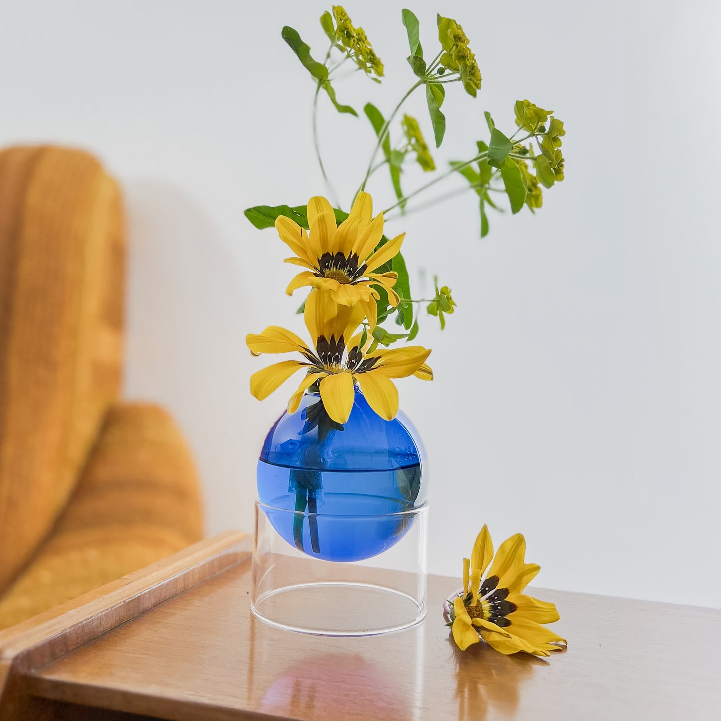 "Round" Colourful Geometric Design Glass Vase