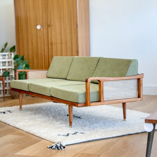 1950s Cintique oak daybed