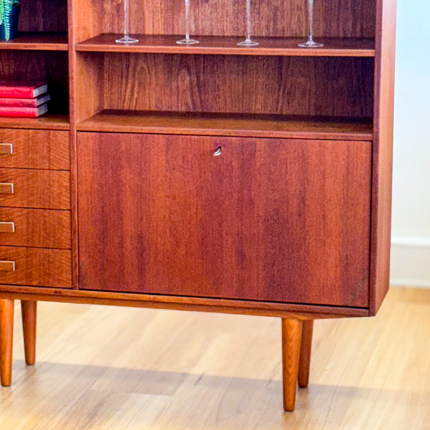 Mid/century teak Danish bookshelf