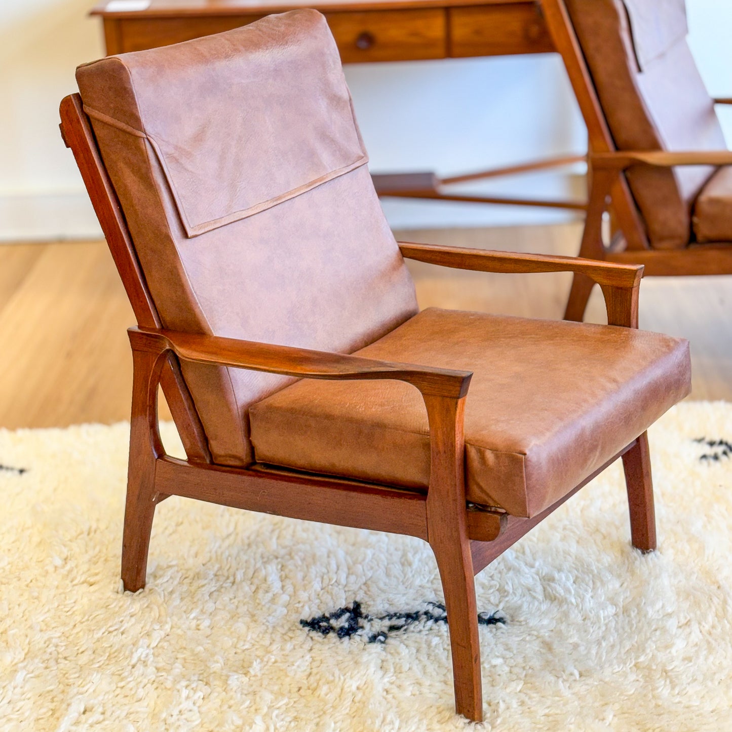 Mid century teak armchair