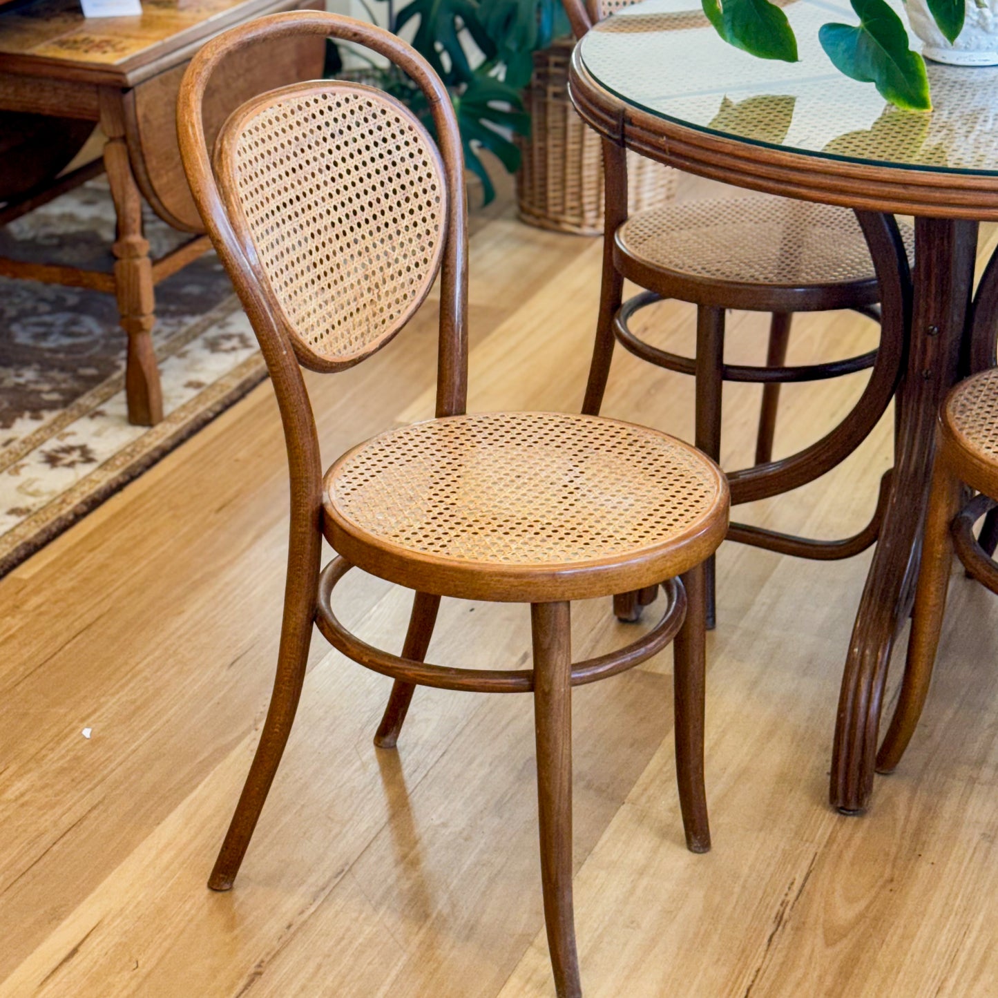 Wicker and Bentwood 5 piece dining setting