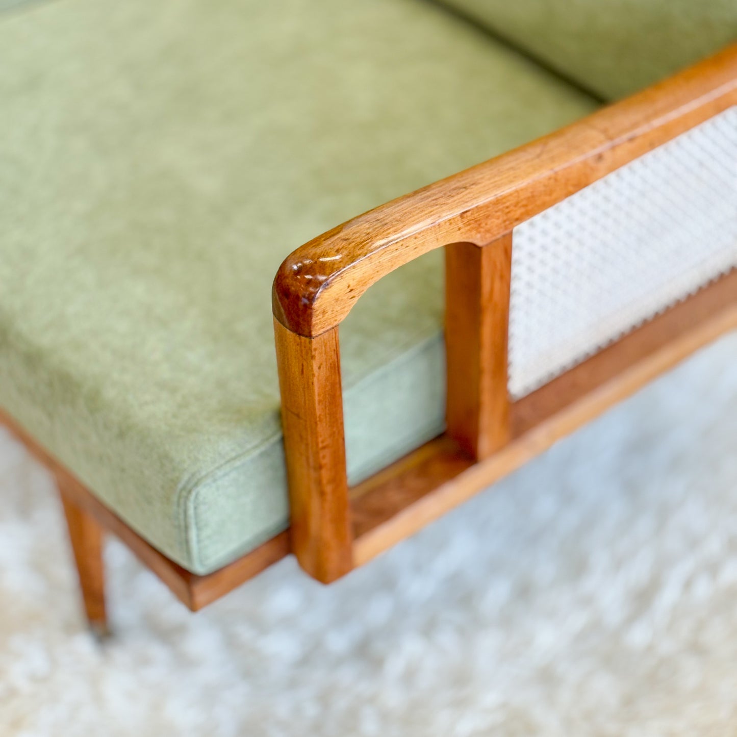 1950s Cintique oak daybed