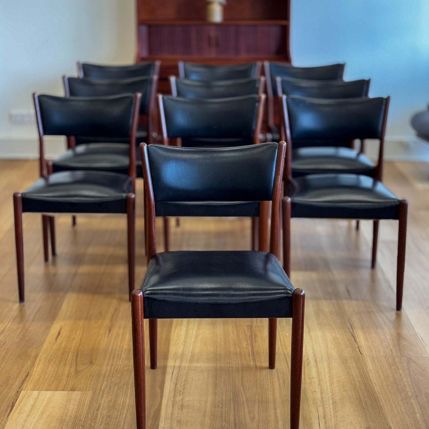 Set of 10 circa 1960s Parker dining chairs