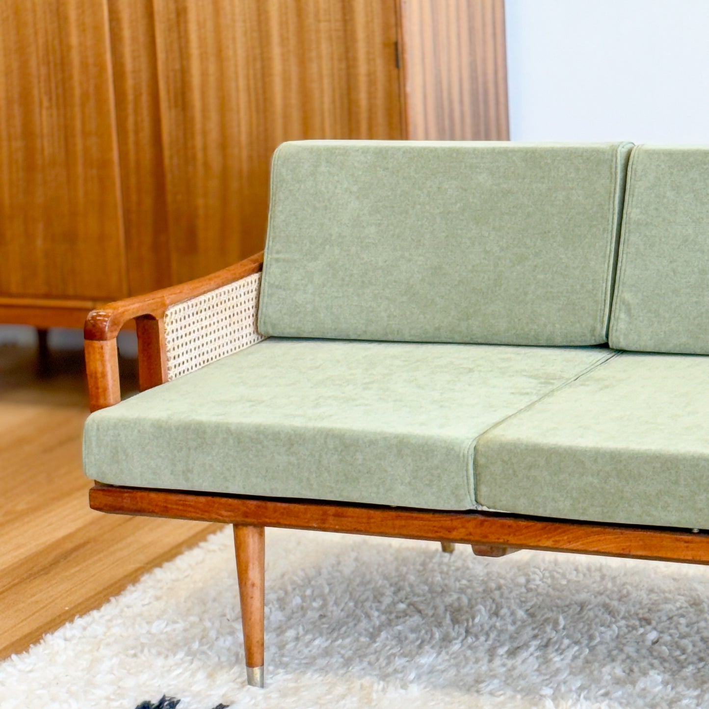 1950s Cintique oak daybed