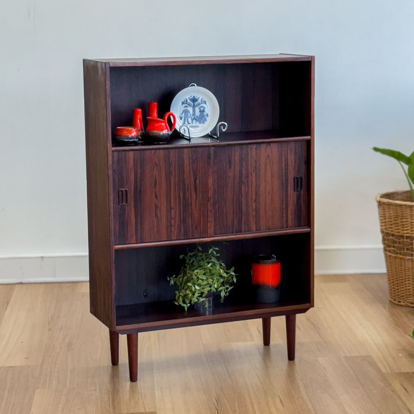 Danish Rosewood floor bookshelf made by Jorgen Nielsen