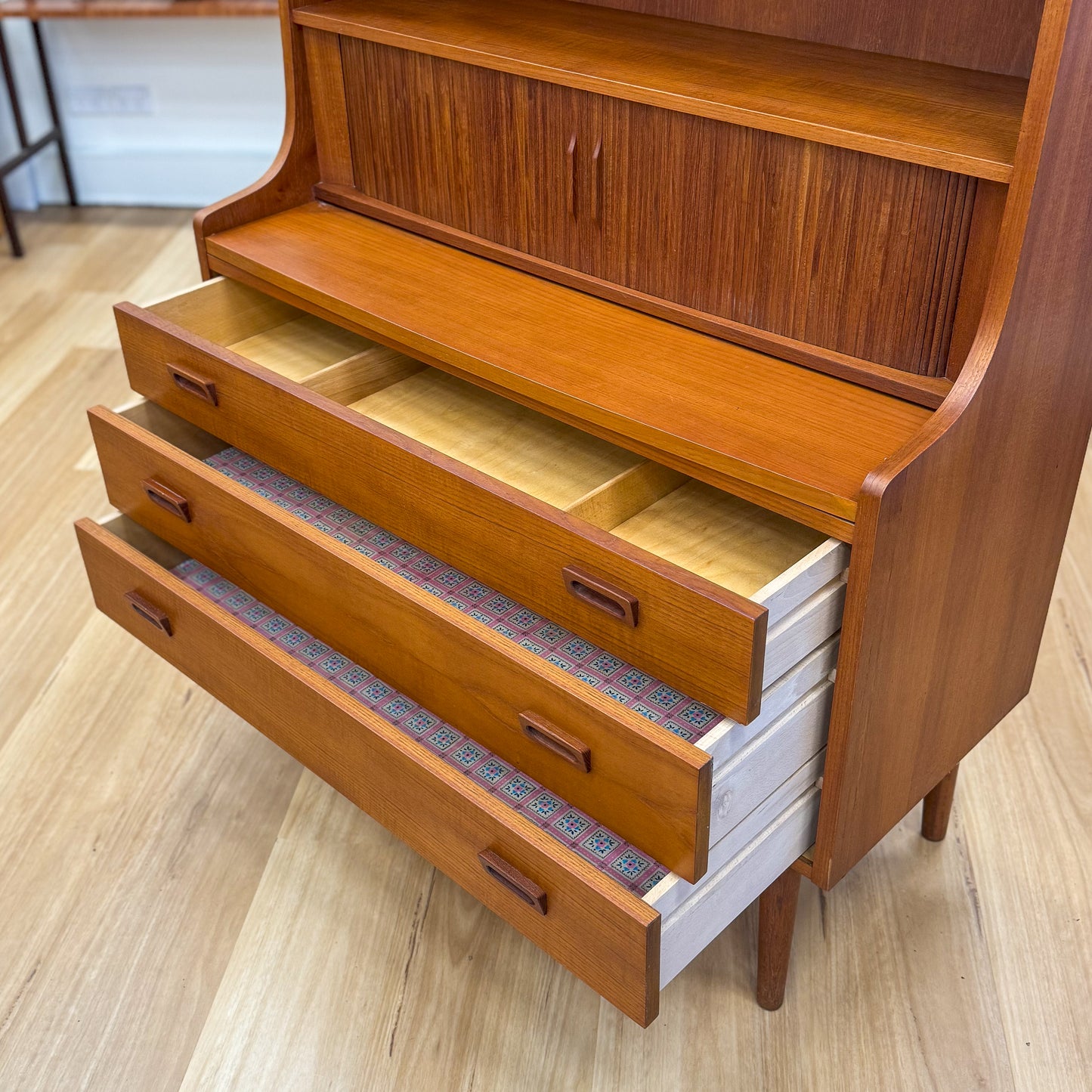 Danish combination bookcase and bureau circa 1960s