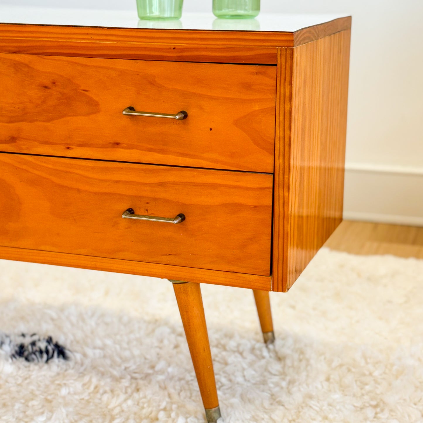 Handmade vintage telephone table