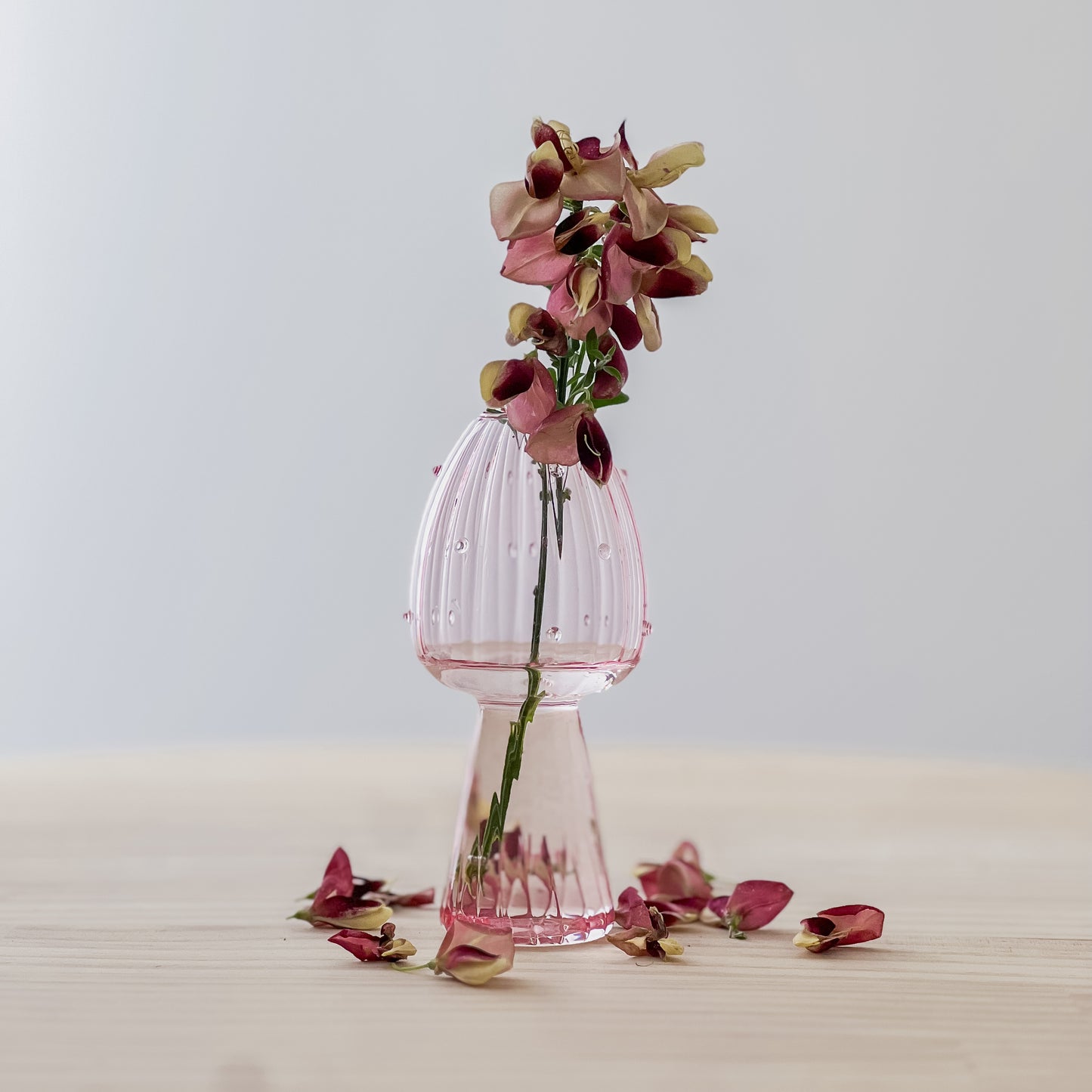 Mushroom Coloured Glass Vase