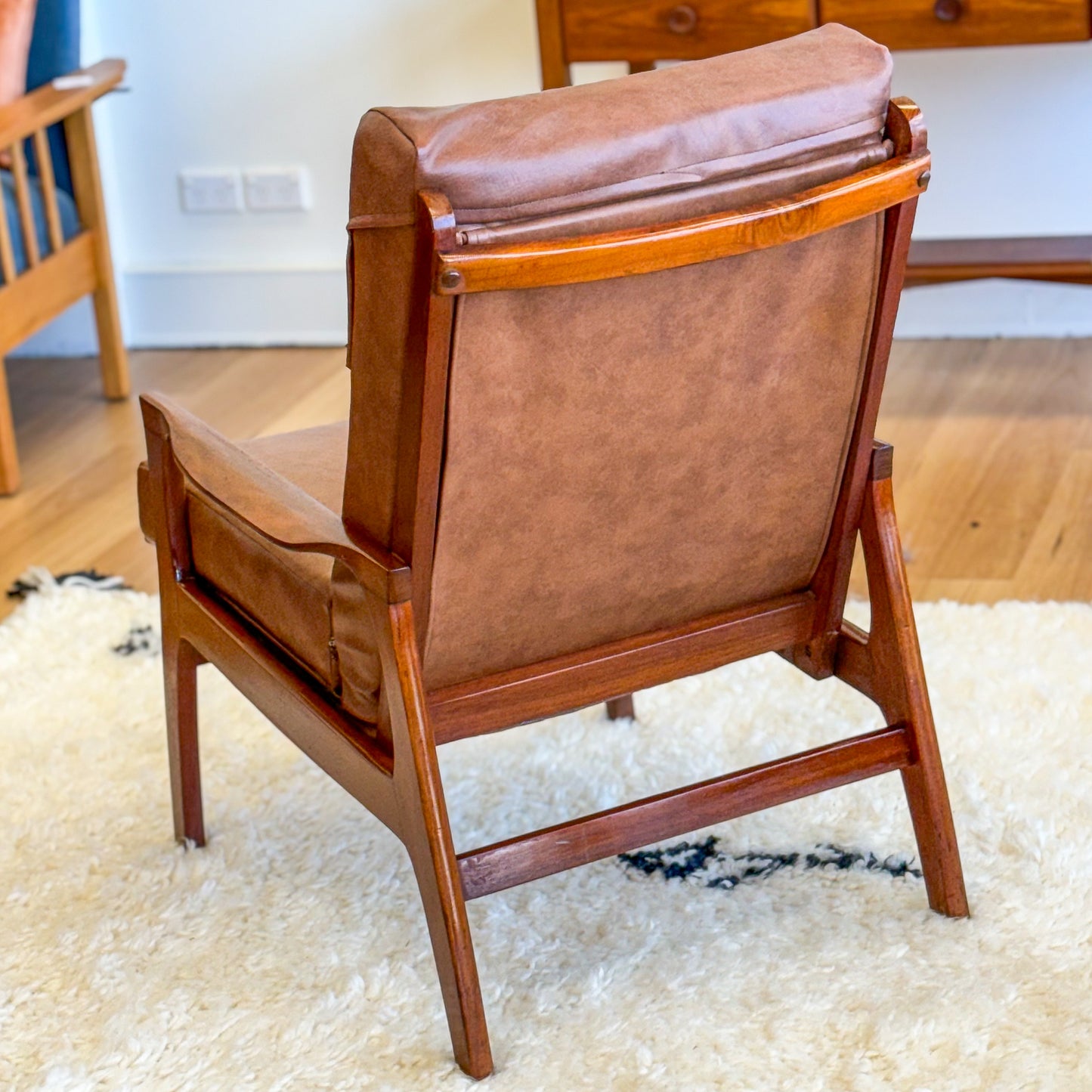 Mid century teak armchair