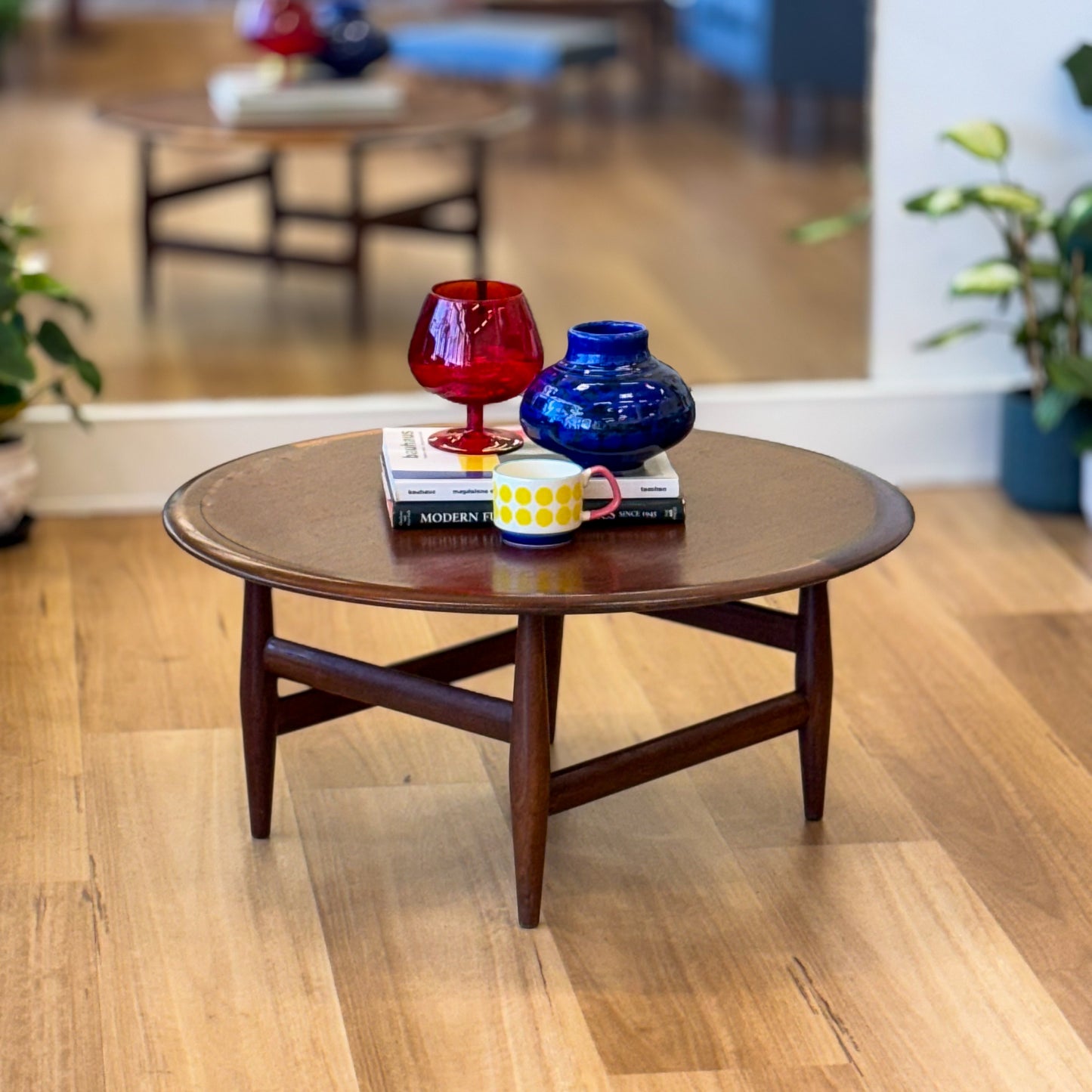 TH Brown Round Profile Coffee Table