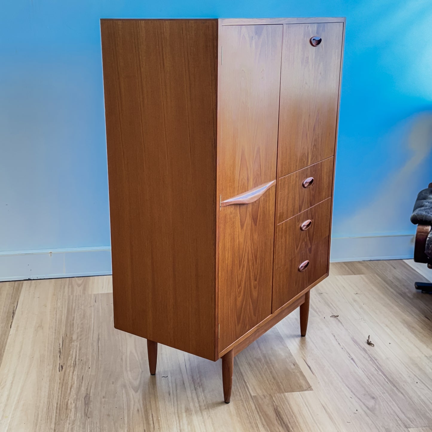 Mid century Chiswell 1969 teak bar cabinet