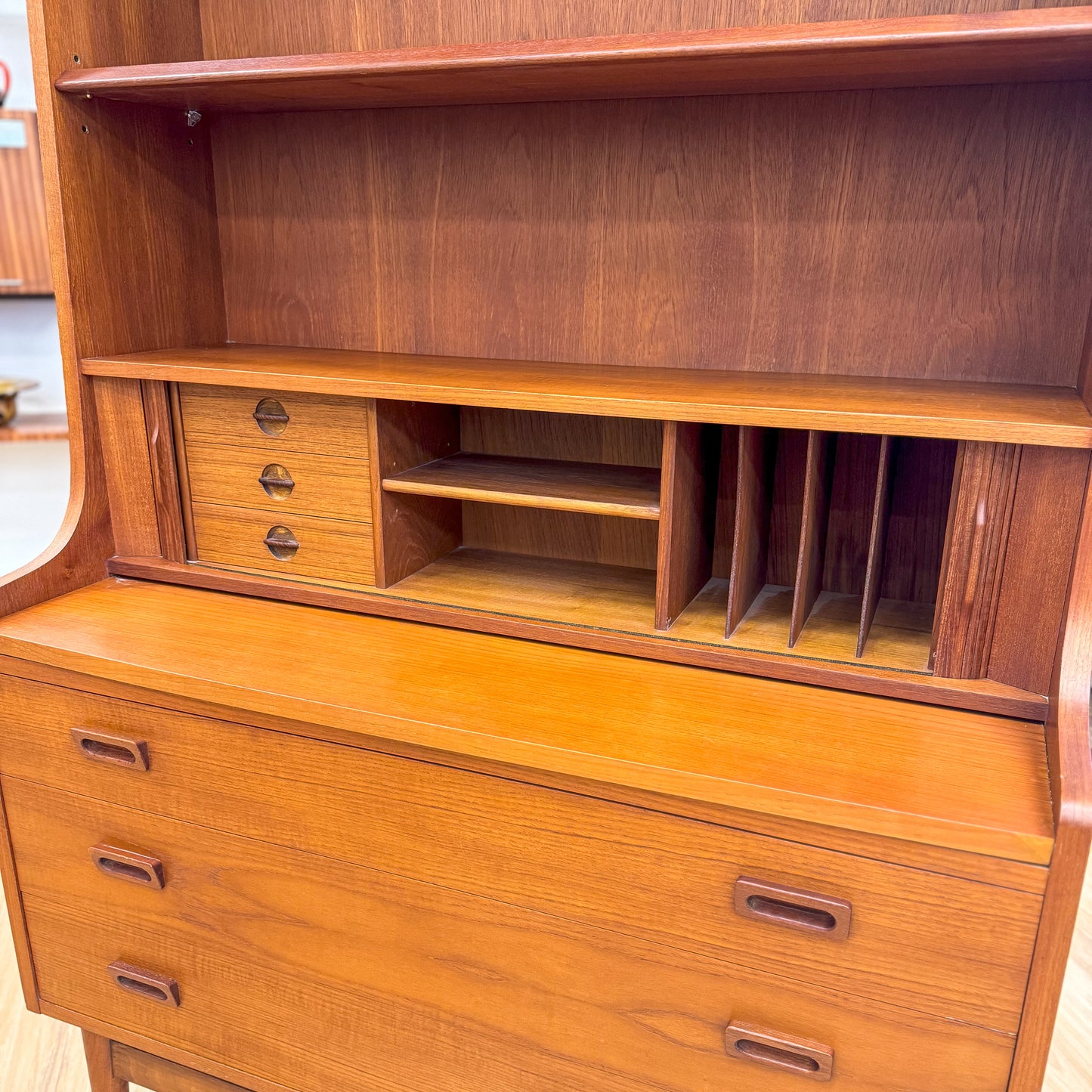 Danish combination bookcase and bureau circa 1960s