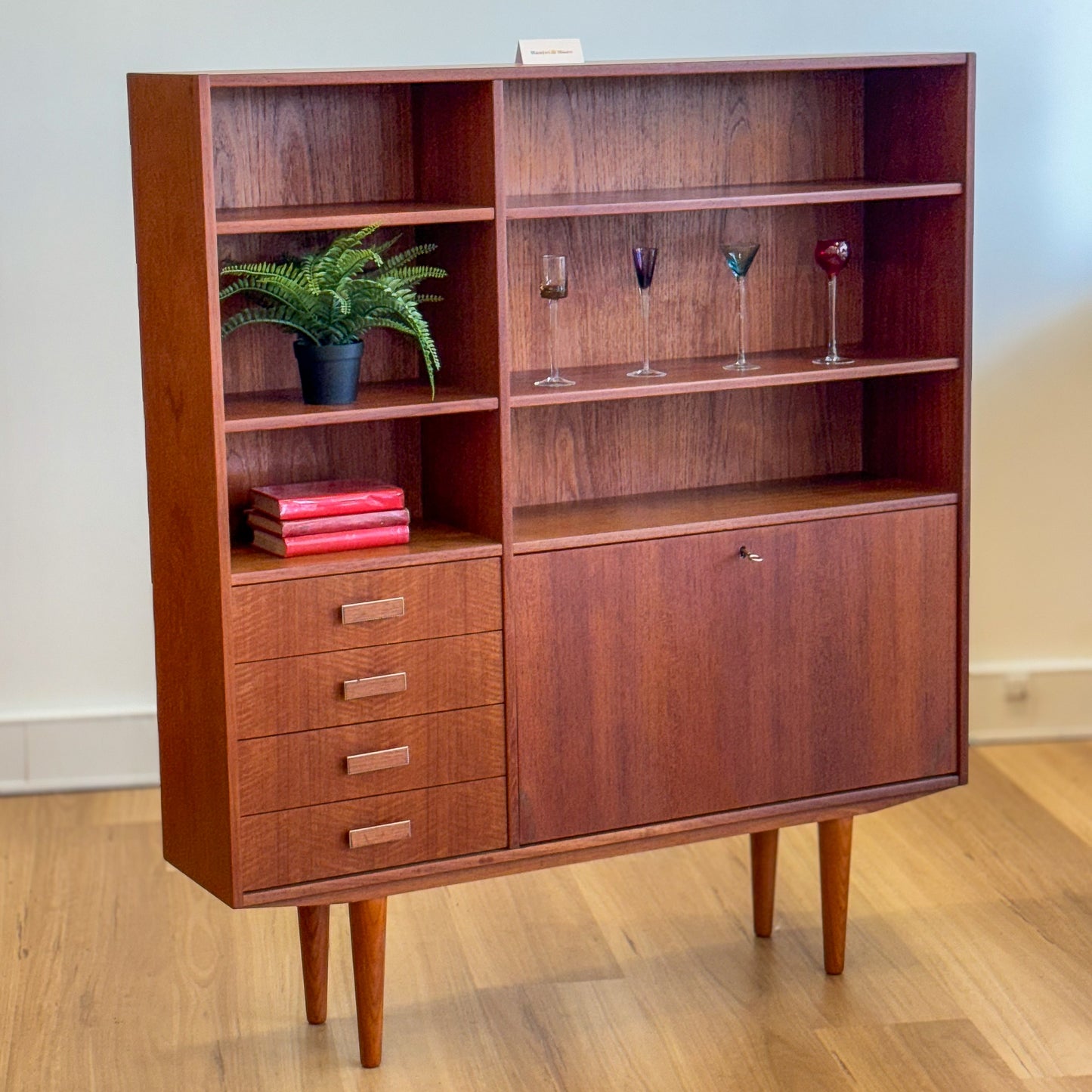 Mid/century teak Danish bookshelf