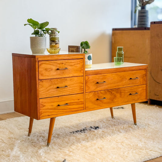 Handmade vintage telephone table