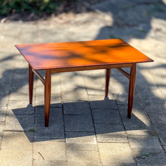 Parker Furniture teak side table with cigar legs