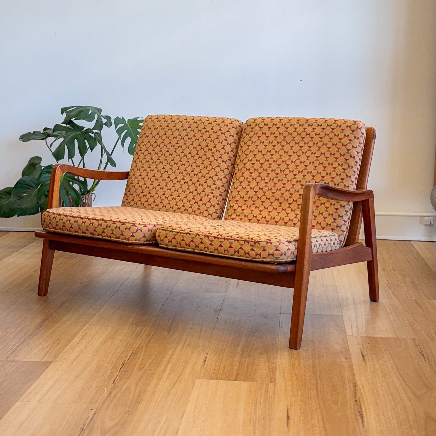 Mid century two seater lounge chair