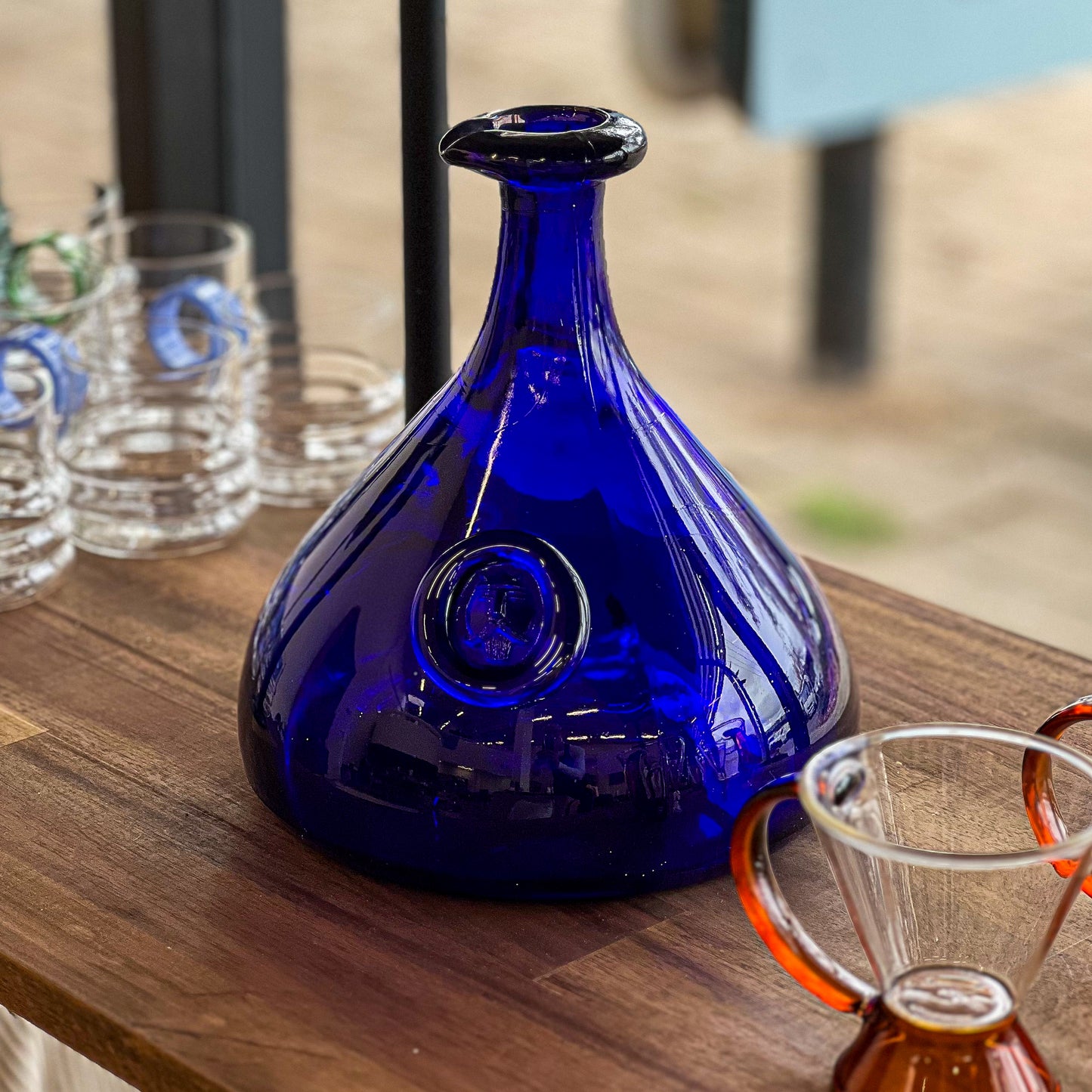 Holmegaard blue carafe