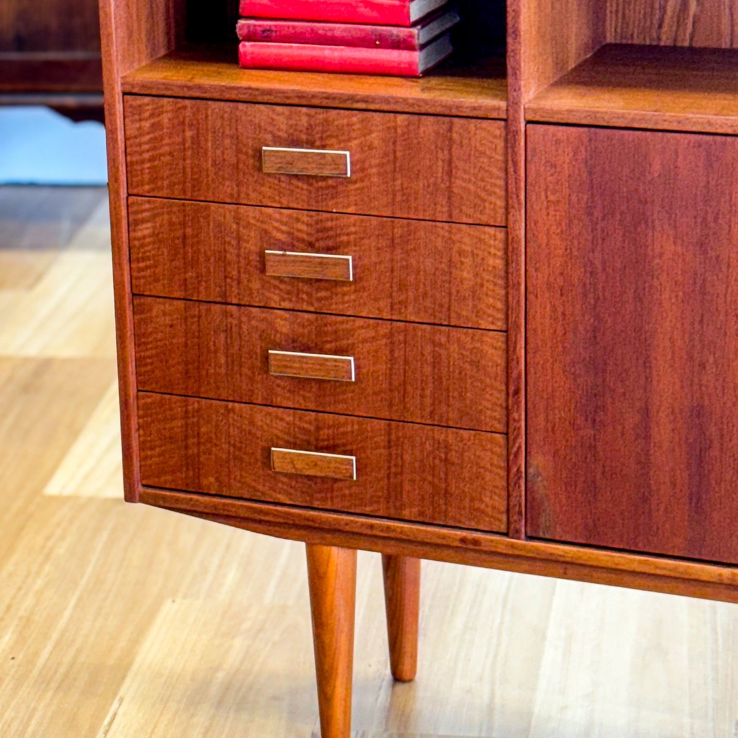 Mid/century teak Danish bookshelf