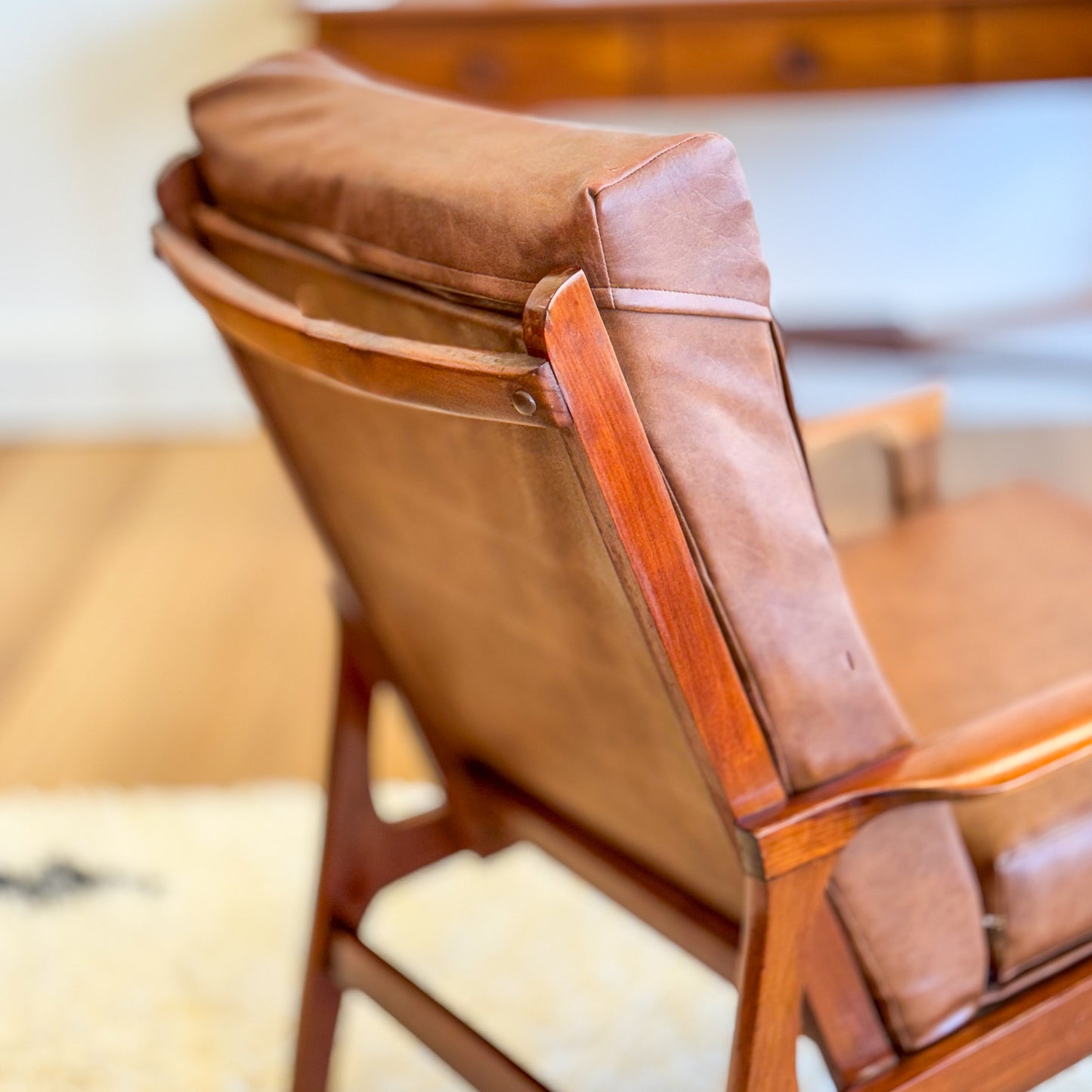 Mid century teak armchair