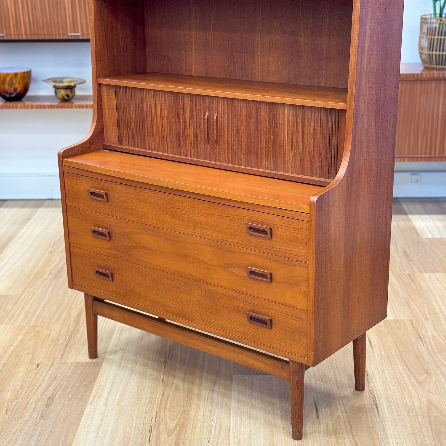 Danish combination bookcase and bureau circa 1960s