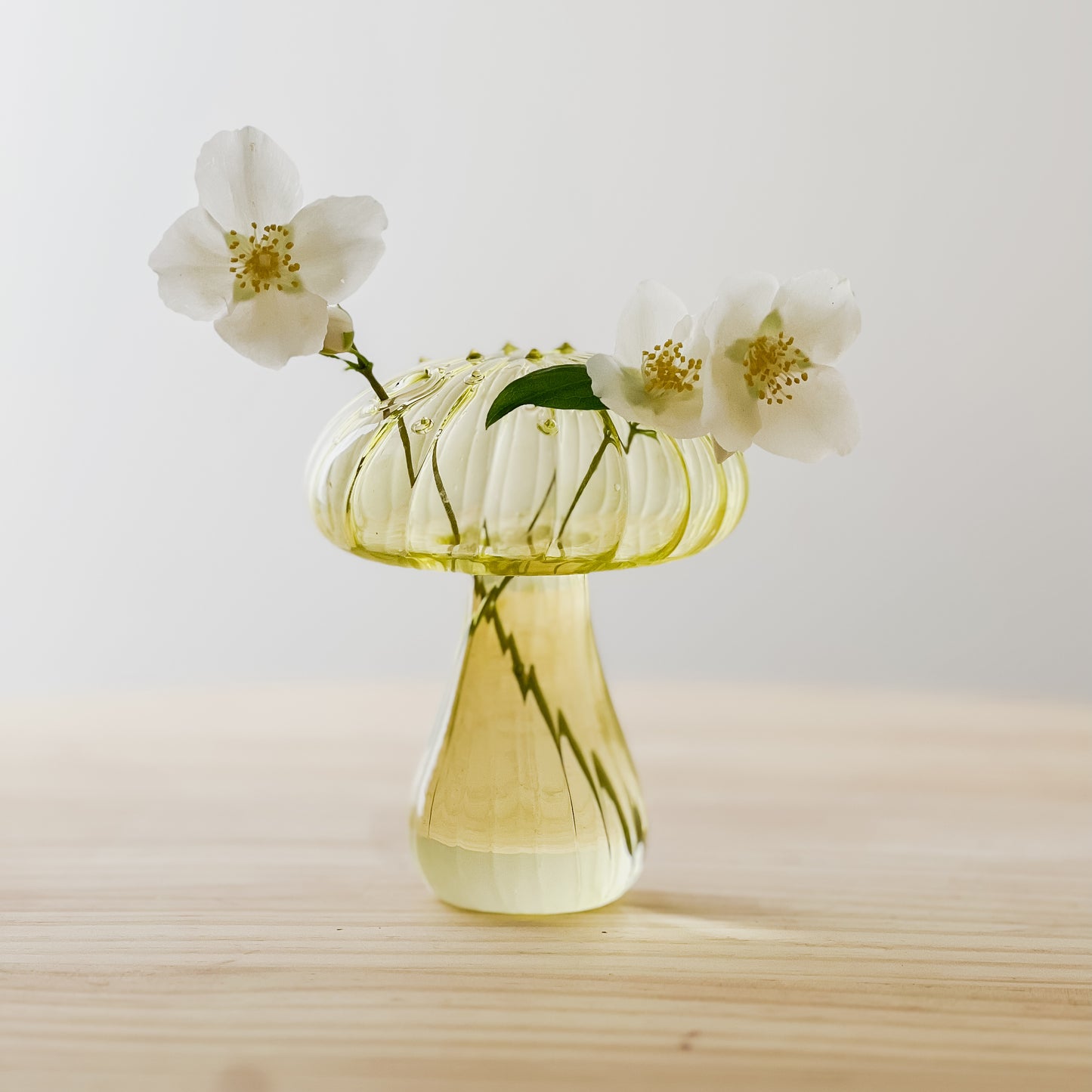 Mushroom Coloured Glass Vase