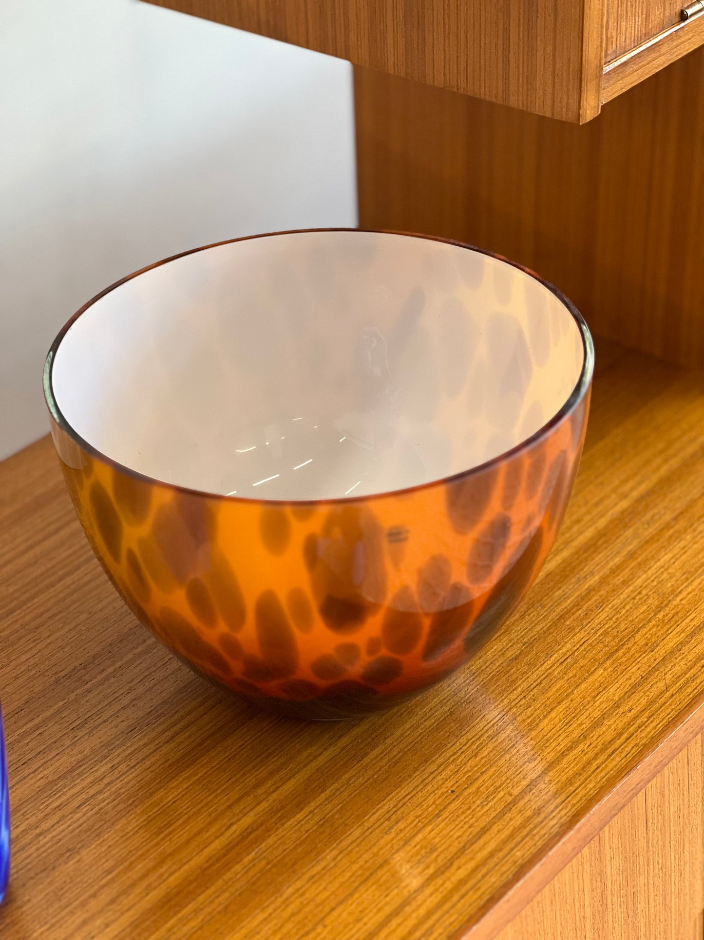 Polish Glass Leopard Print Bowl