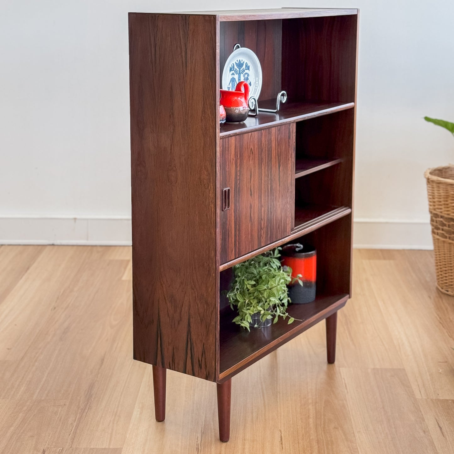 Danish Rosewood floor bookshelf made by Jorgen Nielsen