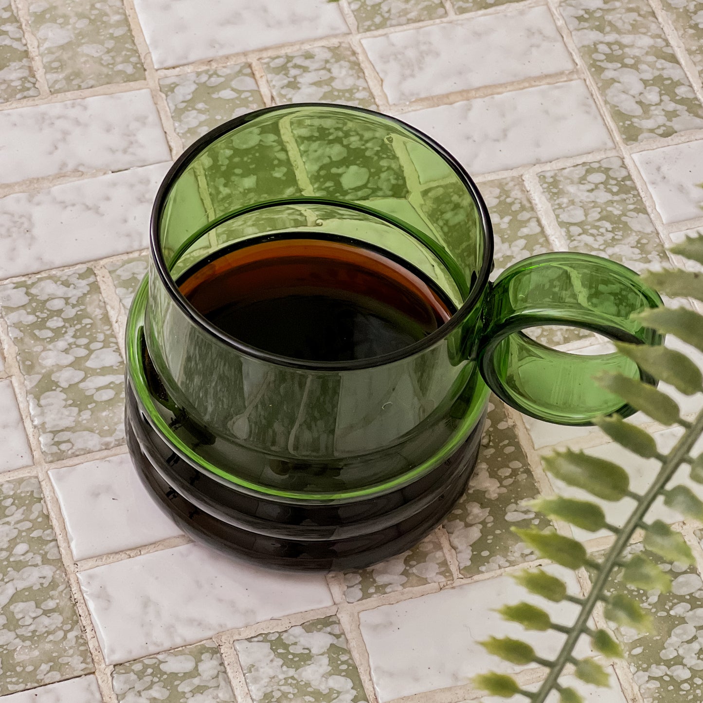 Coloured Ripple Glass Mug