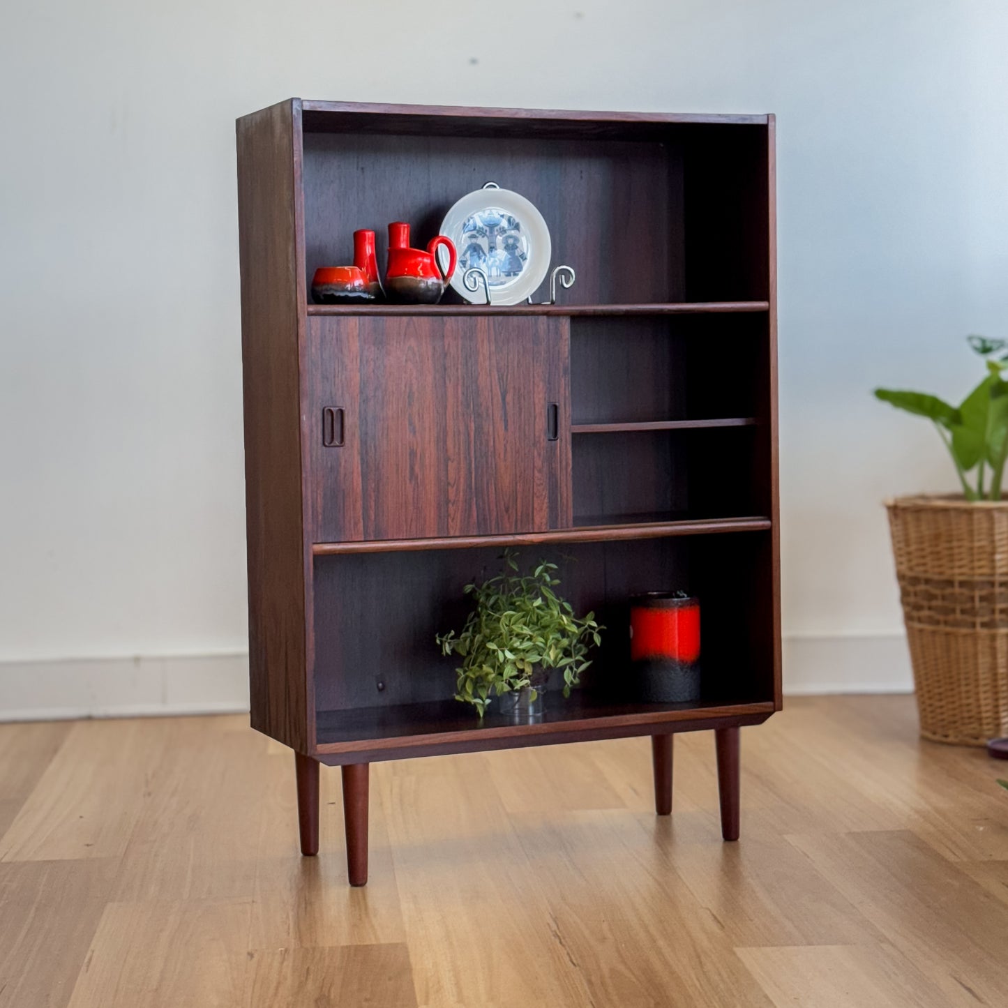 Danish Rosewood floor bookshelf made by Jorgen Nielsen