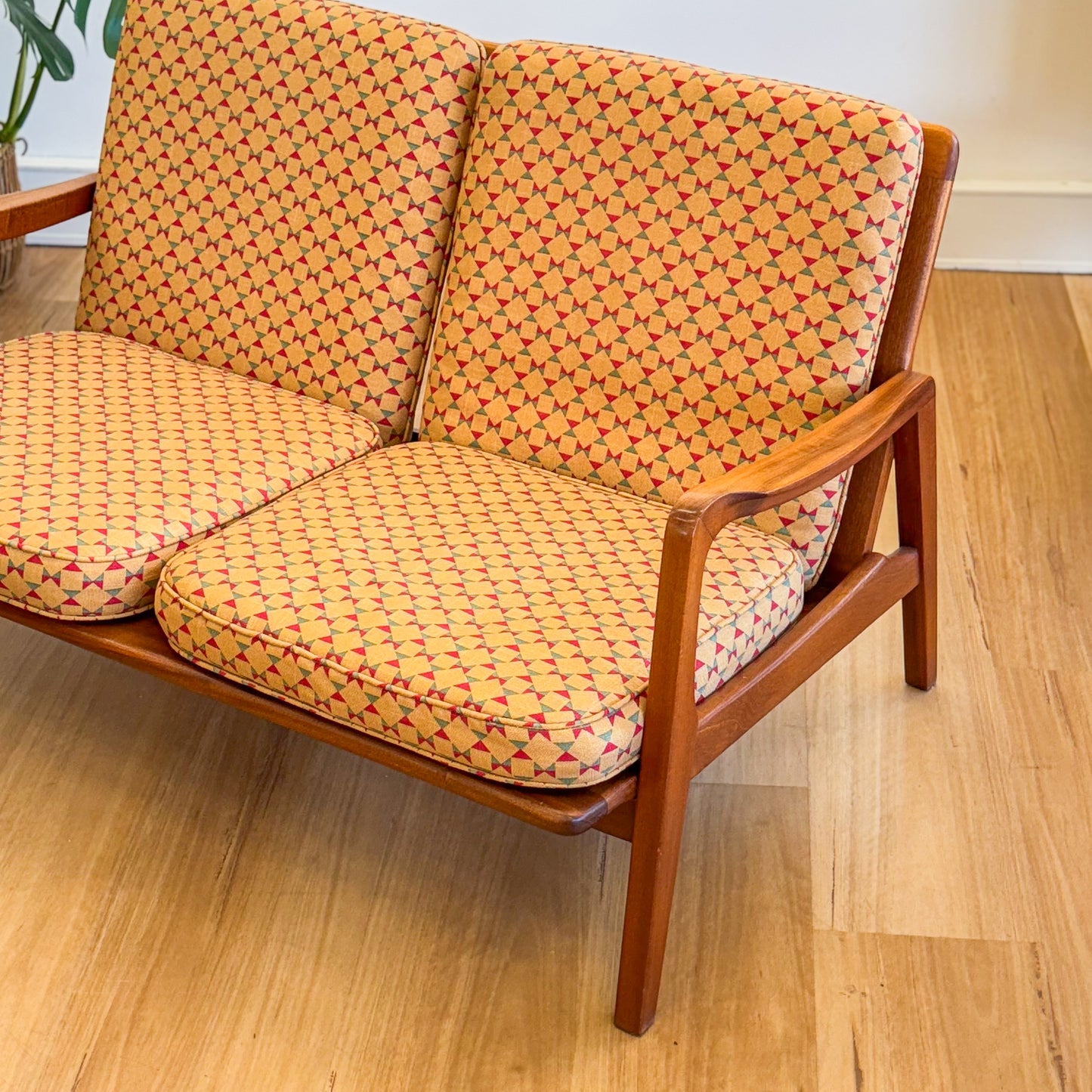 Mid century two seater lounge chair