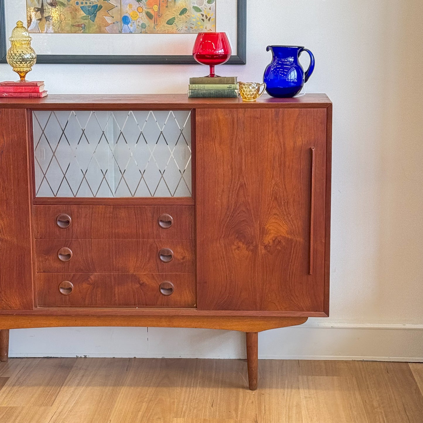 Danish mid century high sideboard