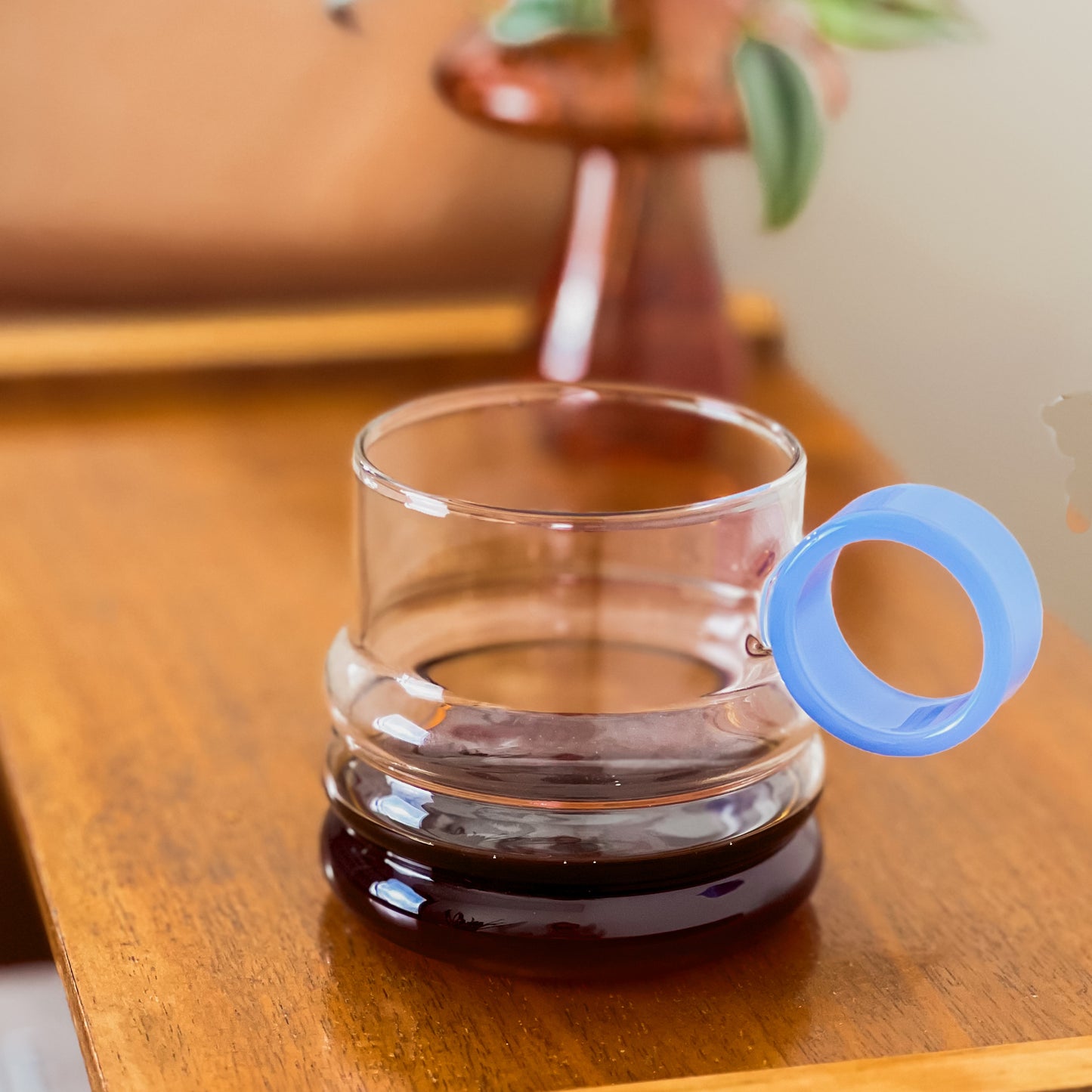 Coloured Ripple Glass Mug