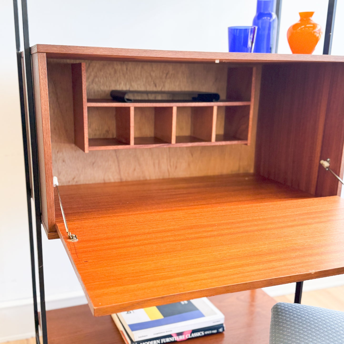 Avalon Furniture mid century customisable shelving unit / desk