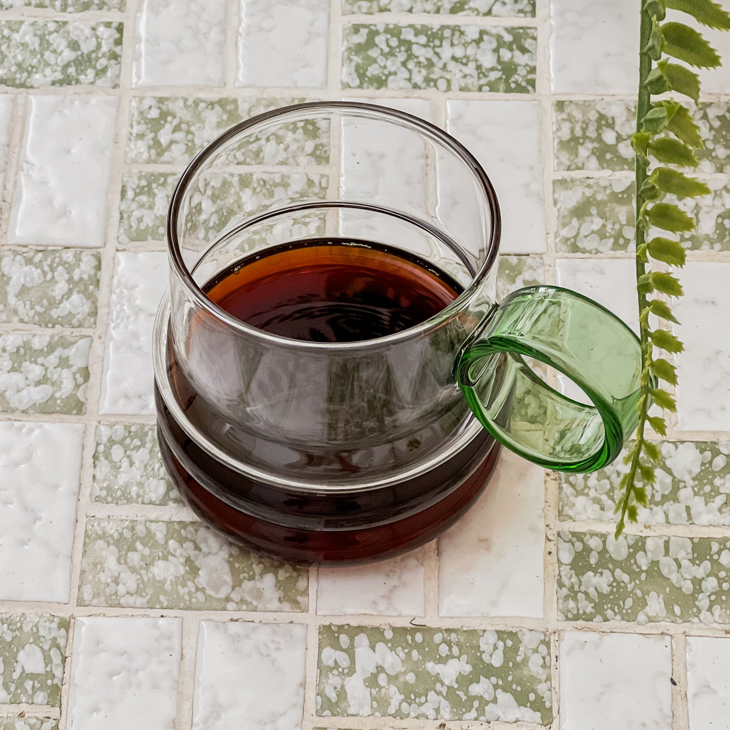 Coloured Ripple Glass Mug