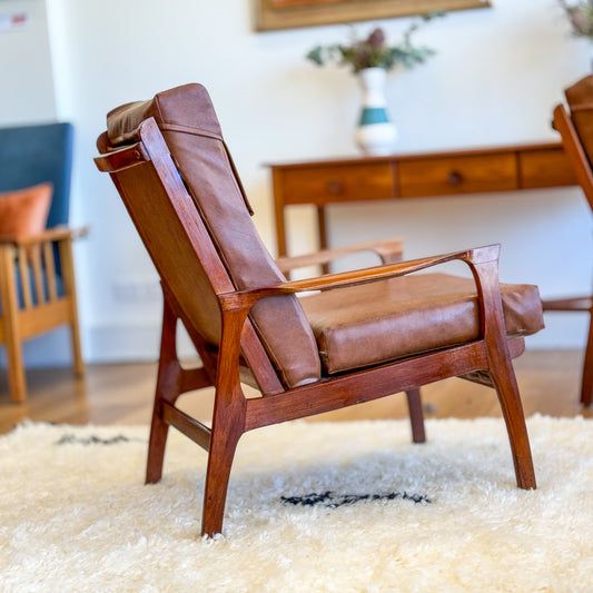 Mid century teak armchair