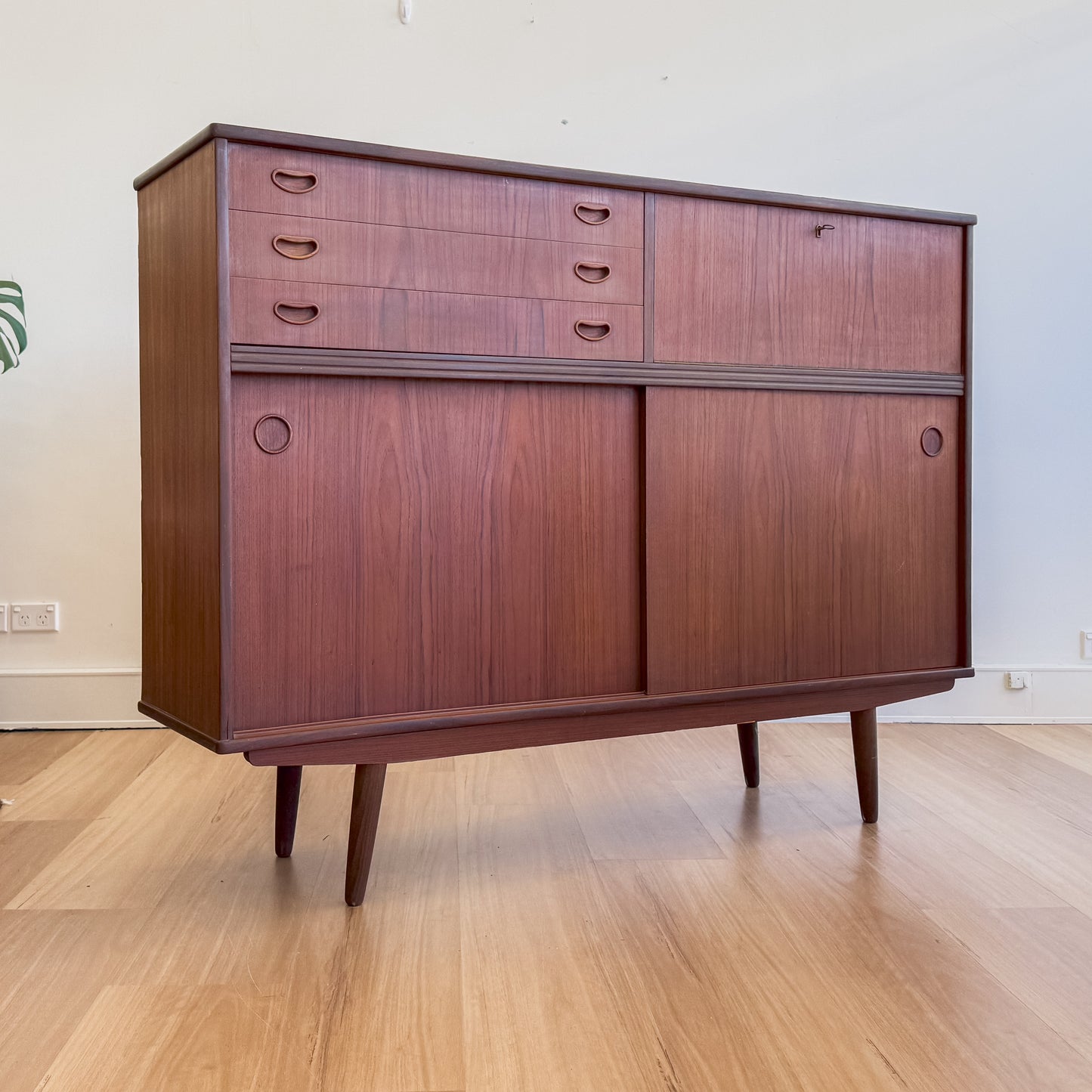 Danish mid century tall cabinet / storage unit