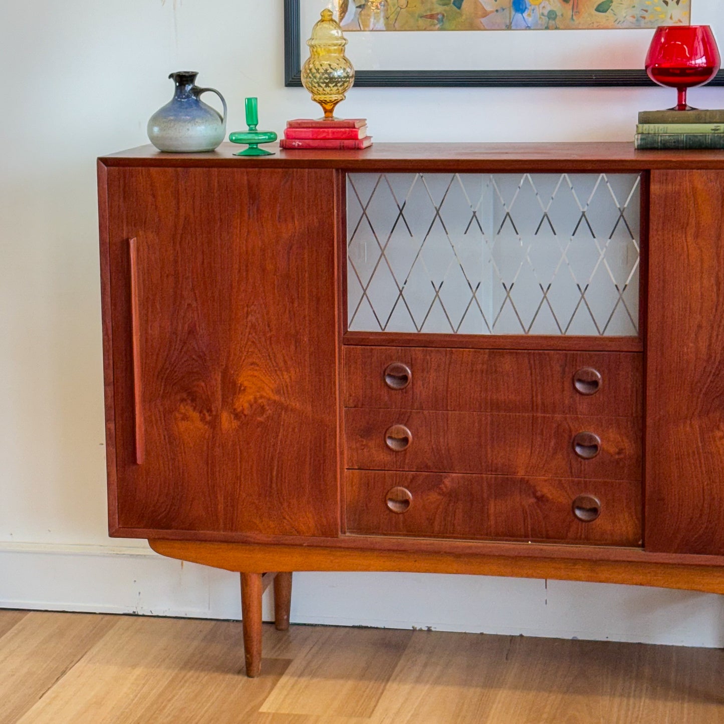 Danish mid century high sideboard