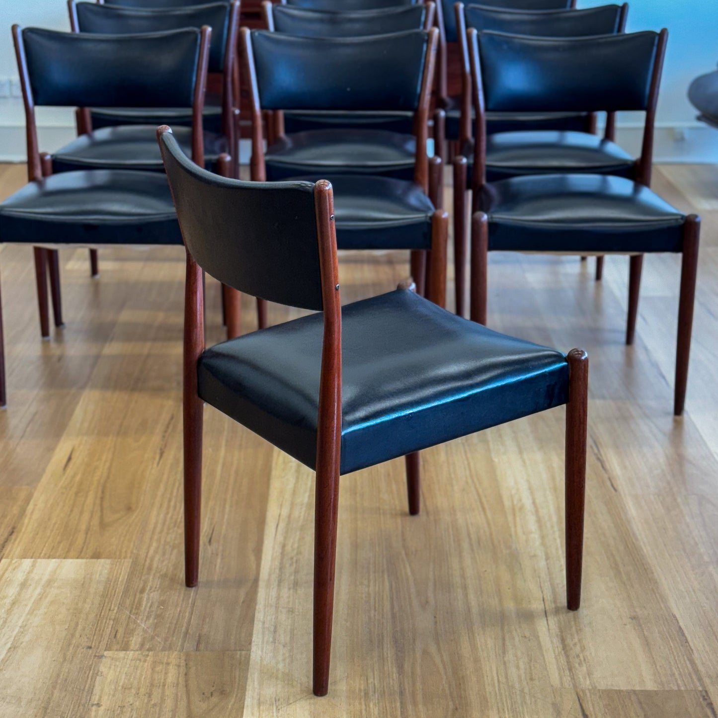 Set of 10 circa 1960s Parker dining chairs