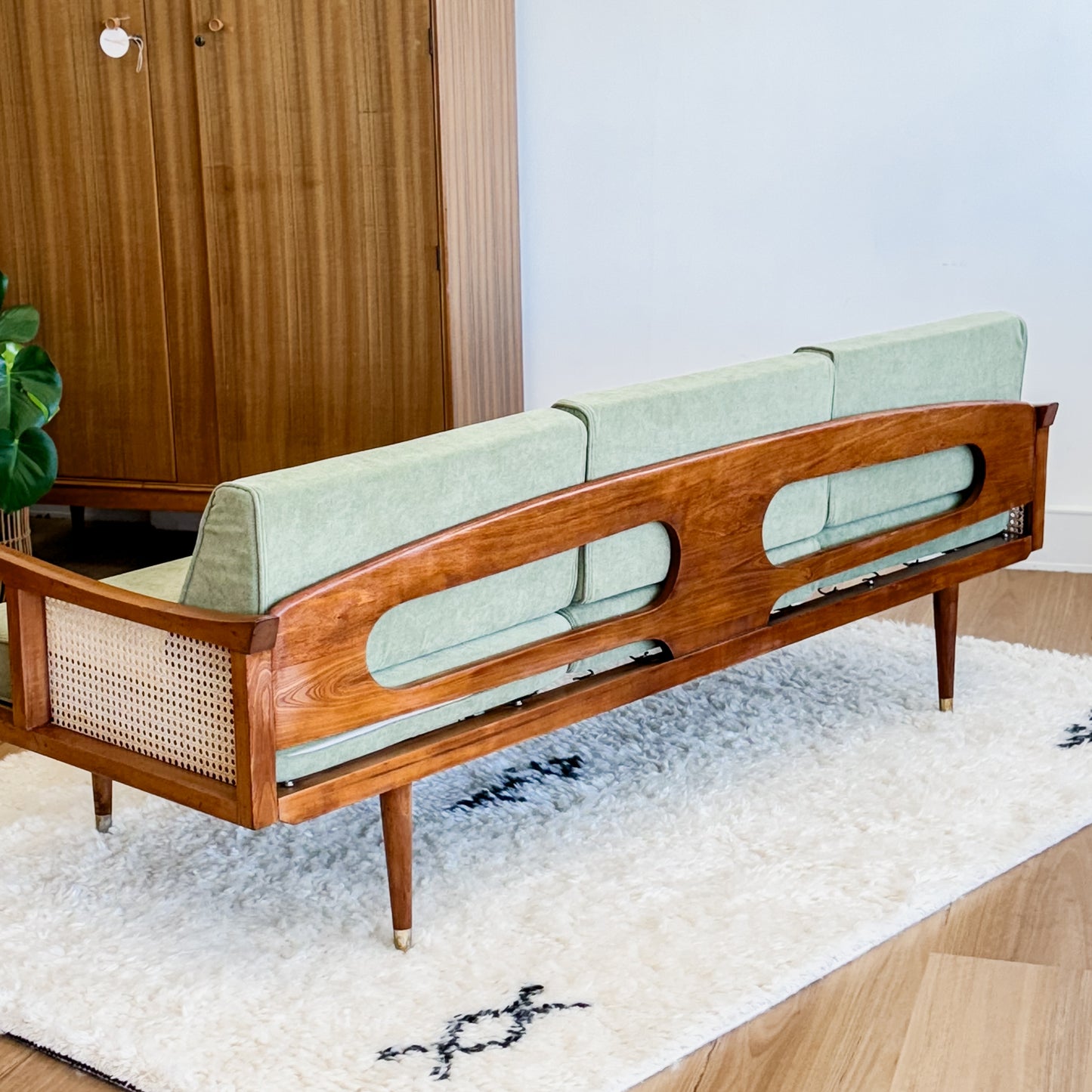 1950s Cintique oak daybed