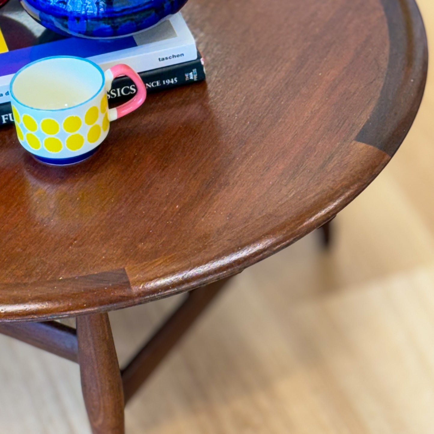 TH Brown Round Profile Coffee Table