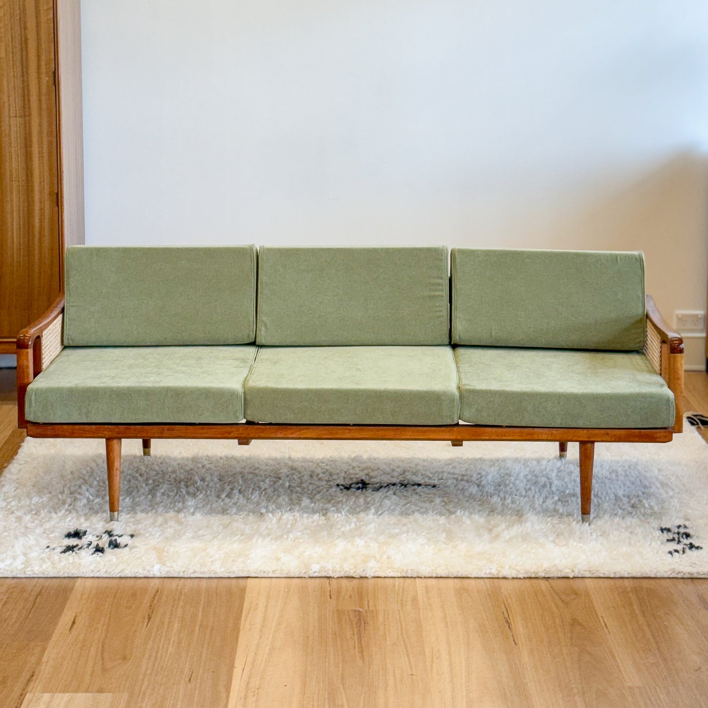 1950s Cintique oak daybed