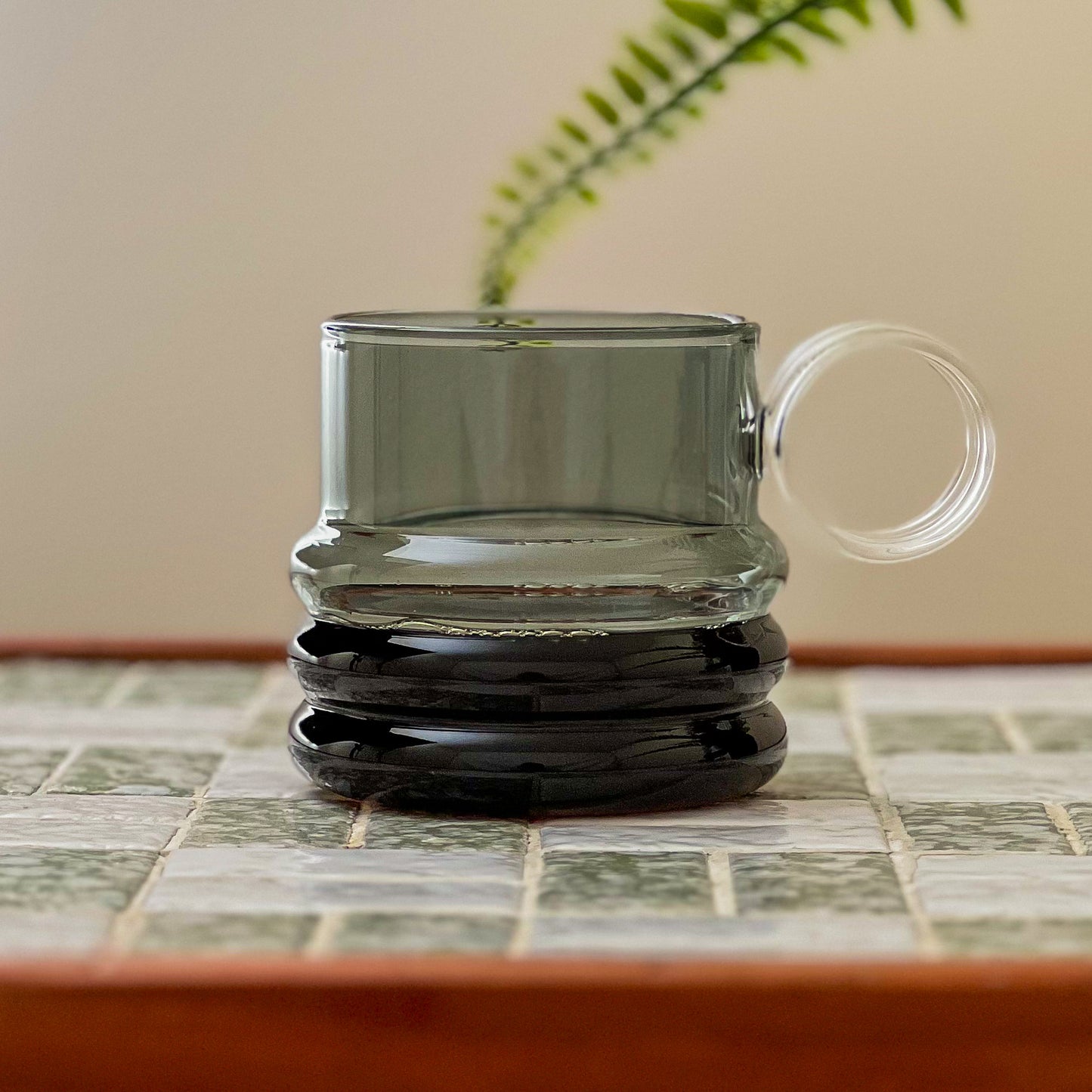 Coloured Ripple Glass Mug