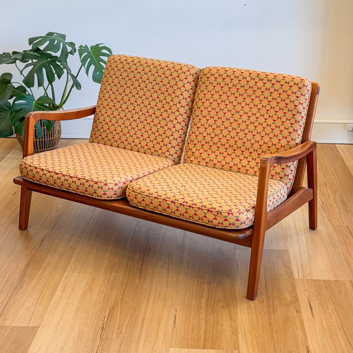 Mid century two seater lounge chair