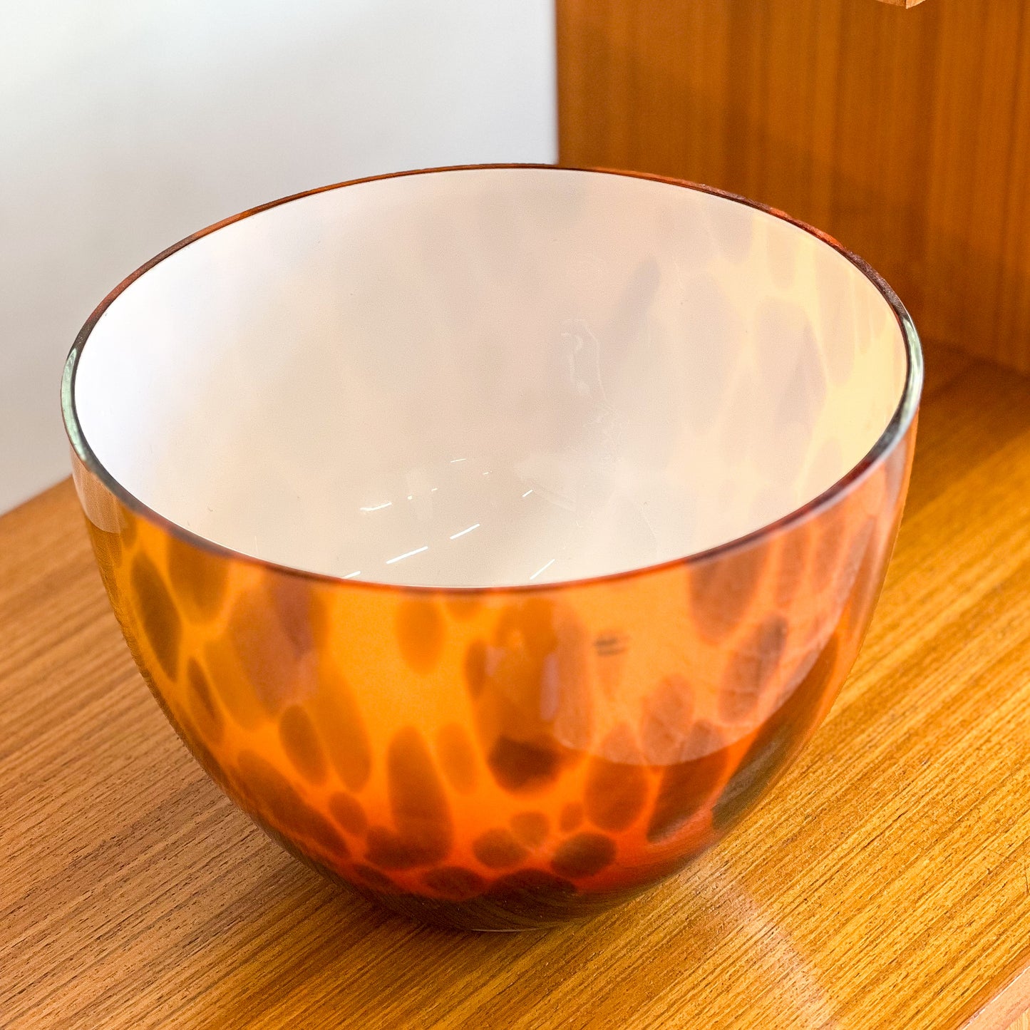 Polish Glass Leopard Print Bowl